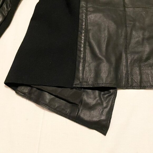 Danier Leather Blazer Jacket Womens 2XS Black - Picture 12 of 16